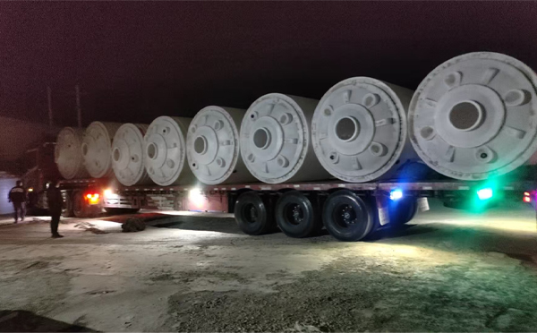 会宁锥底桶交付现场